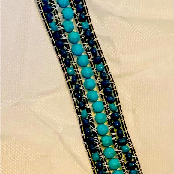 Triple Wrap Spider Cuff Seed Bead Bracelet - Picture 5 of 7